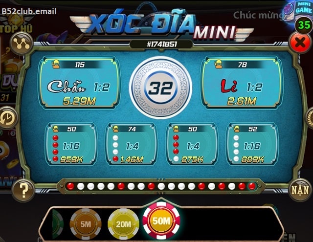 Mẹo chơi Xóc đĩa Mini B52club nhanh thắng